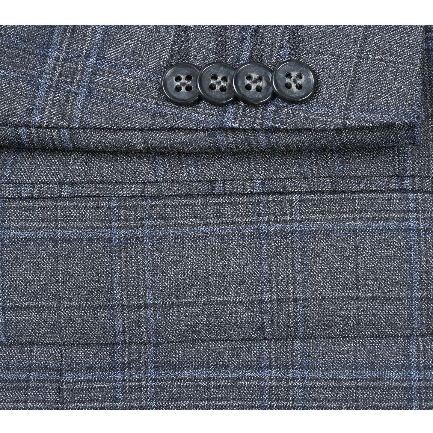 564-7 Men's Classic Fit Wool Blend Stretch Suits - Image 7