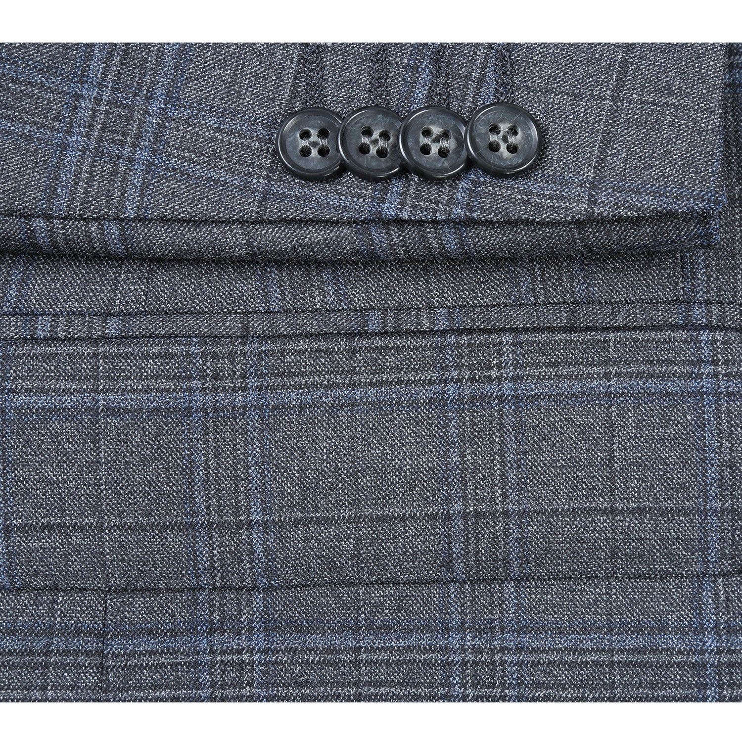 564-7 Men's Classic Fit Wool Blend Stretch Suits - Image 7