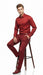 Men’s Red Satin Dress Shirt – Luxury Long Sleeve Formal Shirt for Parties, Weddings, and Business Wear