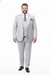 Men’s Very Light Gray Three-Piece  Wedding Suit 2 Buttons Modern or Slim Fit  Ash Bone Color Steel Grey
