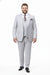 Men’s Very Light Gray Three-Piece  Wedding Suit 2 Buttons Modern or Slim Fit  Ash Bone Color Steel Grey