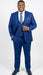 Men’s Royal Blue 3 Piece Suit Set with Vest – Formal Wedding and Party Wear Suit - Saphire Cobalt blue