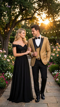 Men's Dark Camel Tan Khaki and Black Great Gatsby Tuxedo Suit – Vintage 1920s Formal Wedding, Party and Event Wear - Image 3