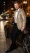 Men’s Beige and Black Snakeskin Print Blazer – Alligator Crocodile Exotic Sking Sport Coat Jacket in Tan Camel Color