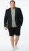 Men’s Black Summer Business Suit with Shorts Pants Set