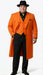 Men’s halloween Costume Orange Long Zoot Suit Set With Black Shirt and Black Pants included