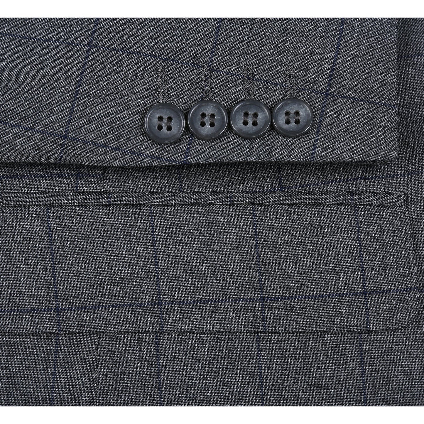 293-44 Men's Double-Breasted New Slim Fit Suits - Image 7