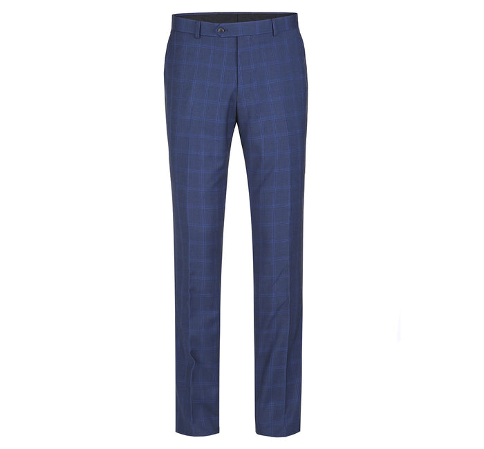 292-6 Men's Slim Fit 2-Piece Single Breasted Check Dress Suit - Image 4