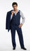 Tony Montana’s Blue Pinstripe 3 Piece Suit – Men’s Vintage Blue Striped Suit for Wedding, Prom and Classic Formal Wear