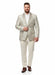 Men’s Champaign Silver and Cream Embroidered Luxury Blazer – Floral Pattern Wedding & Party Dinner Jacket in Light Tan Color