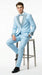 Sky Blue Prom Tuxedo - Perfect Wedding Suit Vested Rhinestone sequin Lapelled
