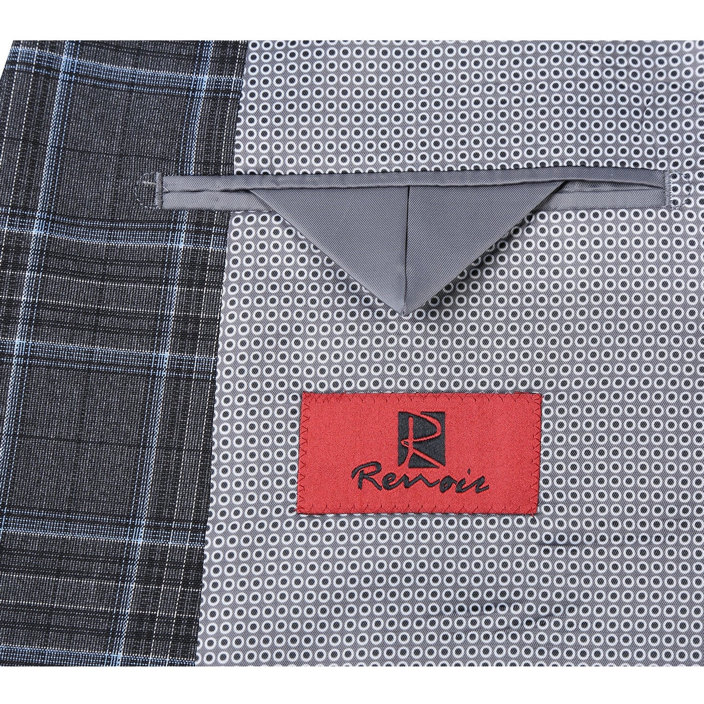 293-28 Men's Slim Fit Checked Suits - Image 7