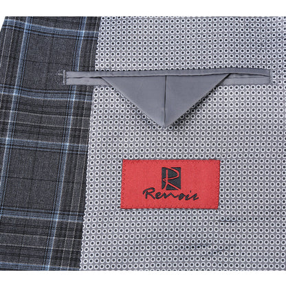 293-28 Men's Slim Fit Checked Suits - Image 7