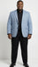 Men’s Big and Tall Light Blue Checkered Blazer and Sport Coat – Sky powder blue windowpane plaid pattern Jacket