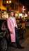 Men’s Pink Wool Blend Long Overcoat – Slim Fit Tailored Winter Coat - Carcoat - Topcoat