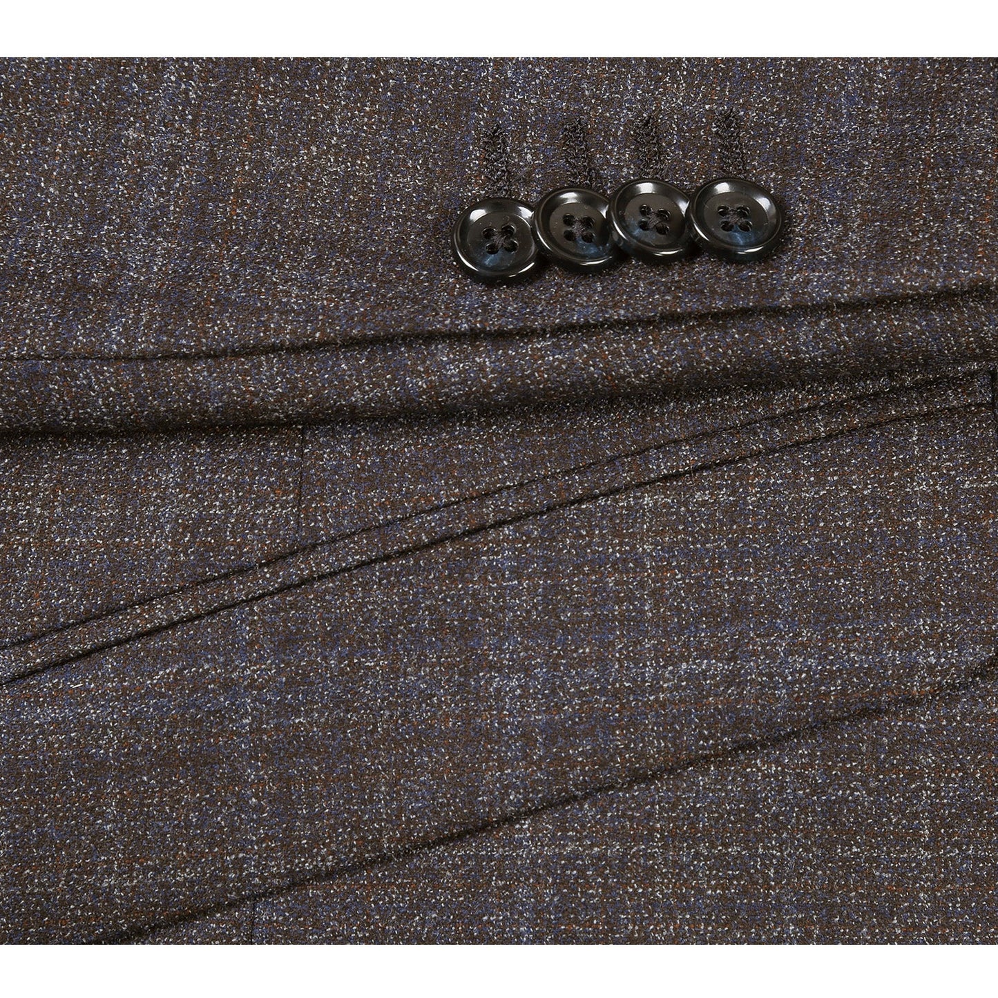 563-8 Men's Slim Fit Wool Blend Stretch Suits - Image 7