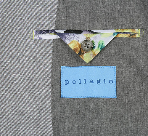 Half Canvas Slim Fit Blazer in Gray - Image 6