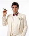 Tony Montana’s Ivory Vested Suit – Classic Ivory 3 Piece Suit for Wedding, Formal and Evening Wear