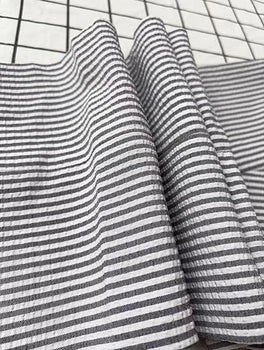 Mens Seersucker Pants - Summer Casual Pinstripe Modern Fit in Color Gray