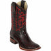 Men's Los Altos Ostrich Leg Skin Wide Square Toe Boots