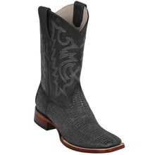 Sanded Black Lizard Cowboy Boots