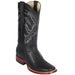 Bull Shoulder Black Square Toe Cowboy Boots