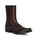 Cuadra Caiman Belly Dress Boots in Black and Chocolate