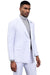 Men's Designer Stacy Adams Classic Double Breasted Suit in White