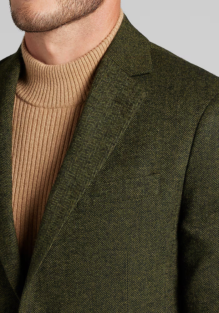 1905 Collection Tailored Fit Herringbone Sportcoat - Big & Tall - Image 3