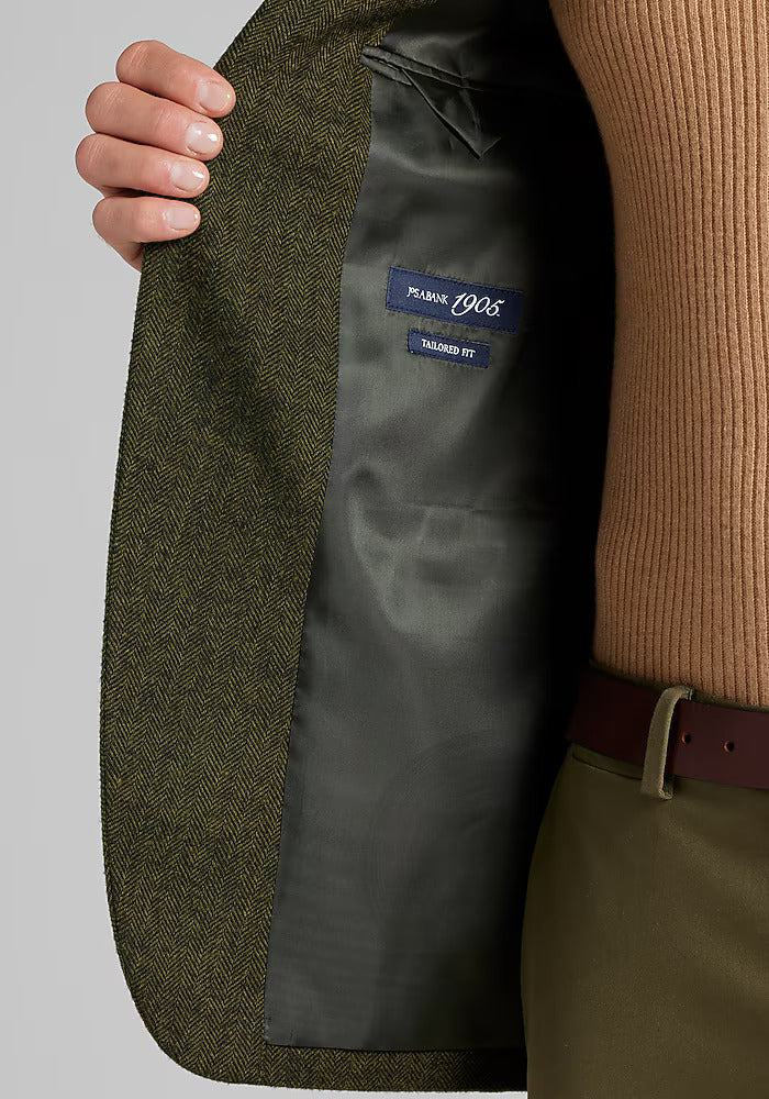 1905 Collection Tailored Fit Herringbone Sportcoat - Big & Tall - Image 5