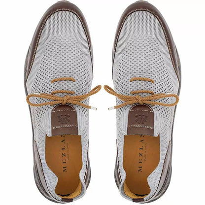 Mens Exotic Sneakers - Alligator Sneakers By Brand in Color Brown/Grey