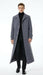 Men’s Full-Length Charcoal Grey Overcoat – Premium Microfiber Blend Long Dress Coat for Winter and Formal Wear in Gray Color