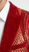 Men’s Red and Gold Sequin Christmas Holiday Blazer – Luxury Party Jacket for New Year, Wedding and Festive Events