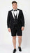 Men’s Black and White Tuxedo Shorts Suit – Modern Formal Tuxedo with Short Pants for Wedding, Party and Special Events
