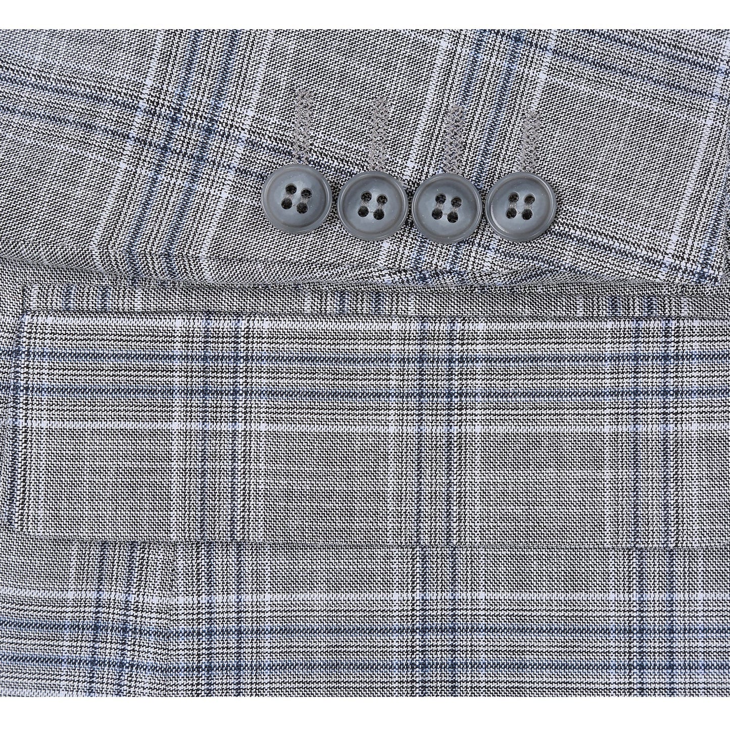 293-23 Men's Classic Fit Checked Suits - Image 8