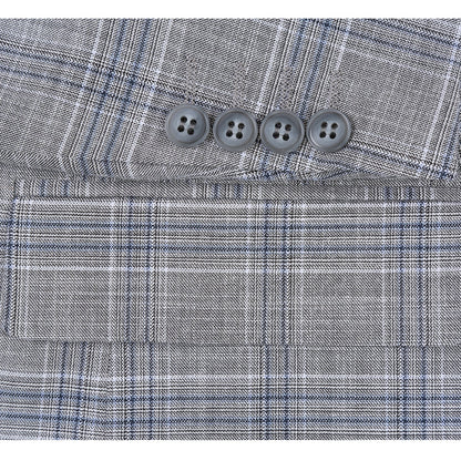 293-23 Men's Classic Fit Checked Suits - Image 8