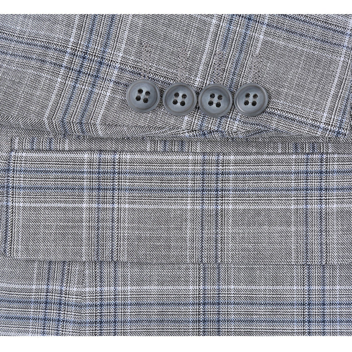293-23 Men's Classic Fit Checked Suits - Image 8