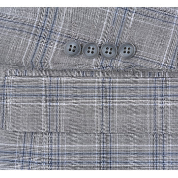 293-23 Men's Classic Fit Checked Suits - Image 8