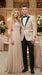Men’s Gold Blazer with Black Lapel – Elegant Gold Formal Blazer Jacket for Wedding, Prom, Tuxedo in champagne Color