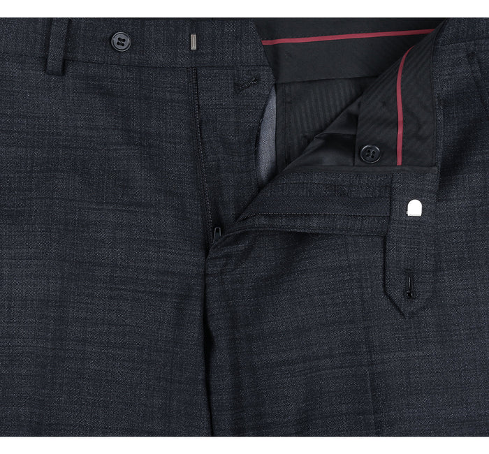 558-2 Men's Two Piece Slim Fit Wool Blend Suit - Image 8