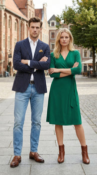 Mens Navy Blue Pinstripe Blazer – Classic Tailored Formal Jacket for Business, Office and Smart Casual Wear