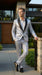 Mens Silver Grey Sequin Tuxedo Suit – Shiny Wedding Suit Set with Black Lapel for Prom, Party, Gala and Formal Evening Wear