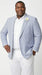Mens Blue Seersucker Blazer – Lightweight Striped Summer Sport Coat Casual Smart Formal Jacket
