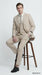 Mens Sand Beige 3 Piece Suit – Double breasted Vest Formal Suit Set  and Dress Pants in Champaign Natural Summer Color