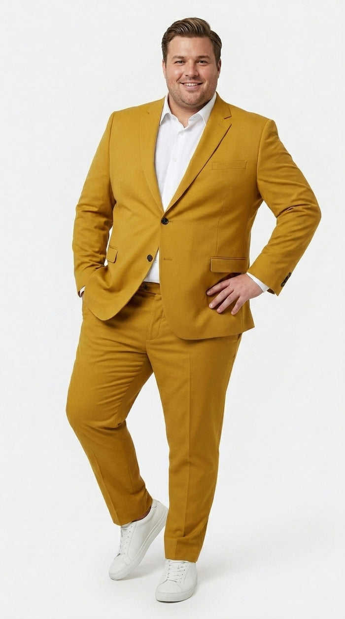Men’s Gold Mustard Color Suit – Wedding & Prom Formal Suit Outfit, Modern Blazer and Pants