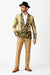 Men’s Black and Gold Baroque Blazer with Matching Pants, Hat, and Shoes – Luxury Party and Wedding Outfit Set