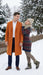 Men’s Orange - Rust Wool Blend Long Overcoat – Topcoat Carcoat Topcoat
