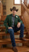 Men’s Green Western Blazer Jacket – Classic Cowboy Style Sport Coat for Wedding, Party and Formal Events