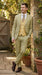 Vitali Men’s Sage Beige Tan Plaid 3 Piece Suit, Check Pattern Formal Dress Suit for Weddings, Prom, Business Events, Modern Fit Light Yellow Color