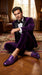 Mens Purple Sequin Dress Shoes Slip on  – Luxury Slip On Formal Loafers Wedding Prom Party Designer Footwear